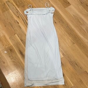 Wild Fable Tulle off the shoulder Light Blue Sleeveless slip Dress